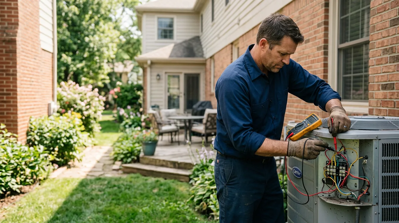 HVAC technician working near Grant Town, WV